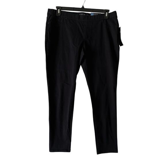 Apt. 9 Modern Fit Skinny Leg Denim Jeans Women's 16P Petite Black Mid Rise Pants - Picture 1 of 11